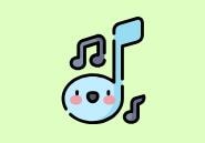 Playful music note character illustration for music and singing